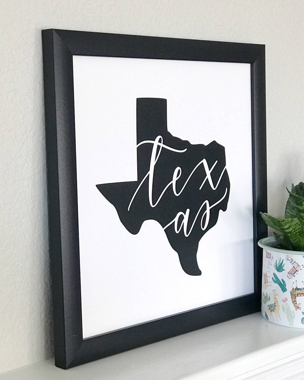 Modern Texas Wall Art Print