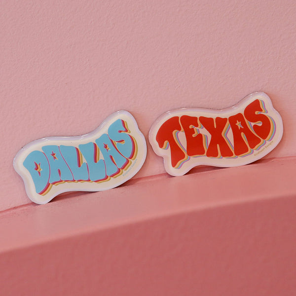 Groovy "Dallas" Fridge Magnet - 3