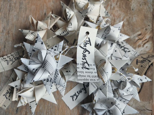 Upcycle Sheet Music Moravian Star - 2