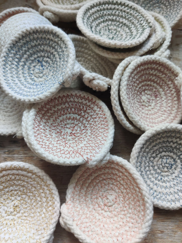 Tiny Cotton Rope Bowl - Multiple Colors - 1
