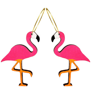 Flamingo Hoop Earrings - 1