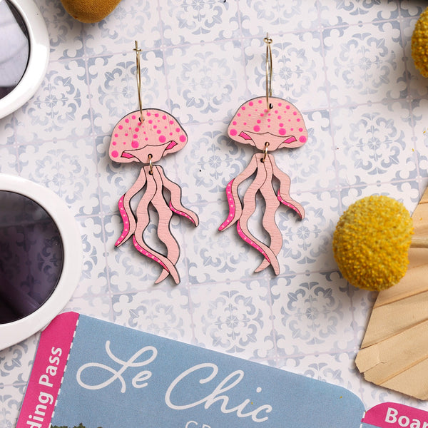 Jellyfish Hoop Earrings - 1