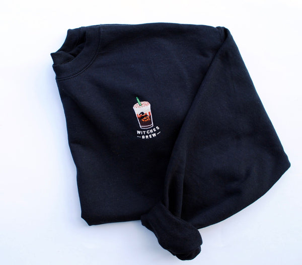 Black Witches Brew Iced Coffee Embroidered Sweatshirt - 3