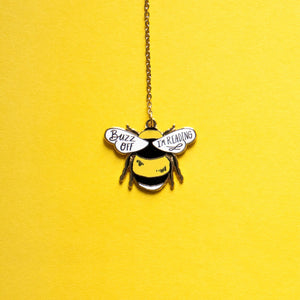 Buzz off I'm Reading Bee Enamel Bookamrk - 1