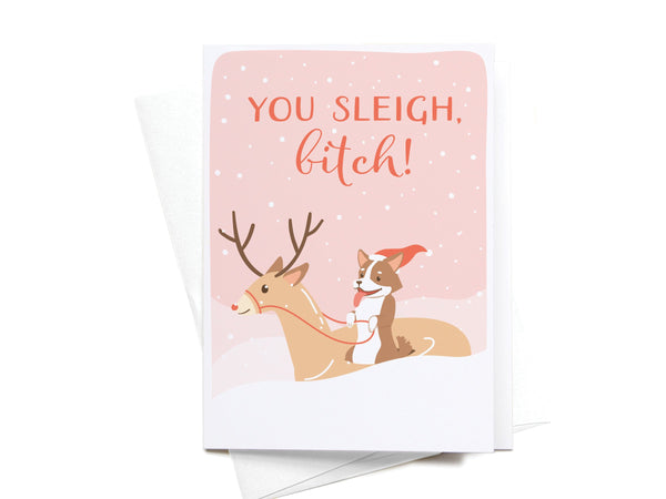 You Sleigh, B*tch! Folded Greeting Note Set of 10