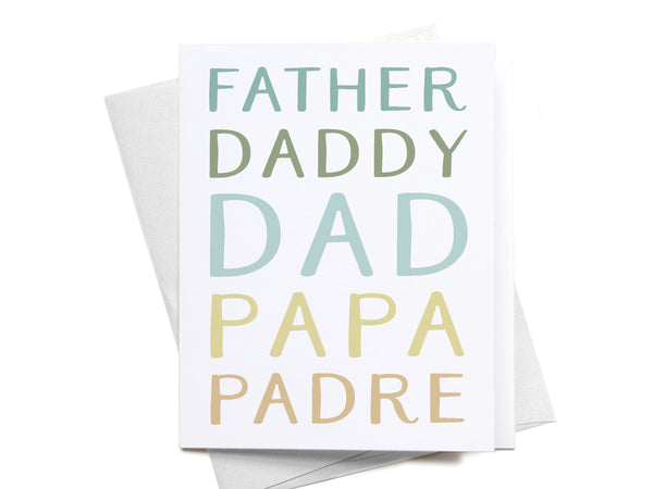 Father Daddy Dad Papa Padre Greeting Card - HS