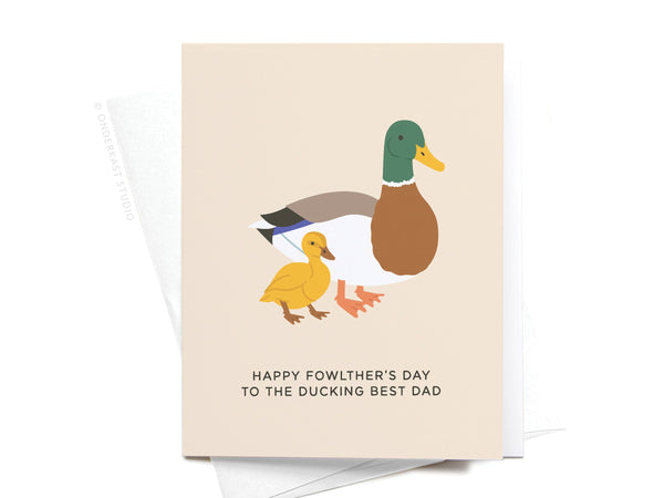 Happy Fowlther’s Day Mallard Duck Greeting Card - HS