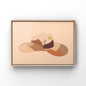 Desert Cowboy Hat Print - 1