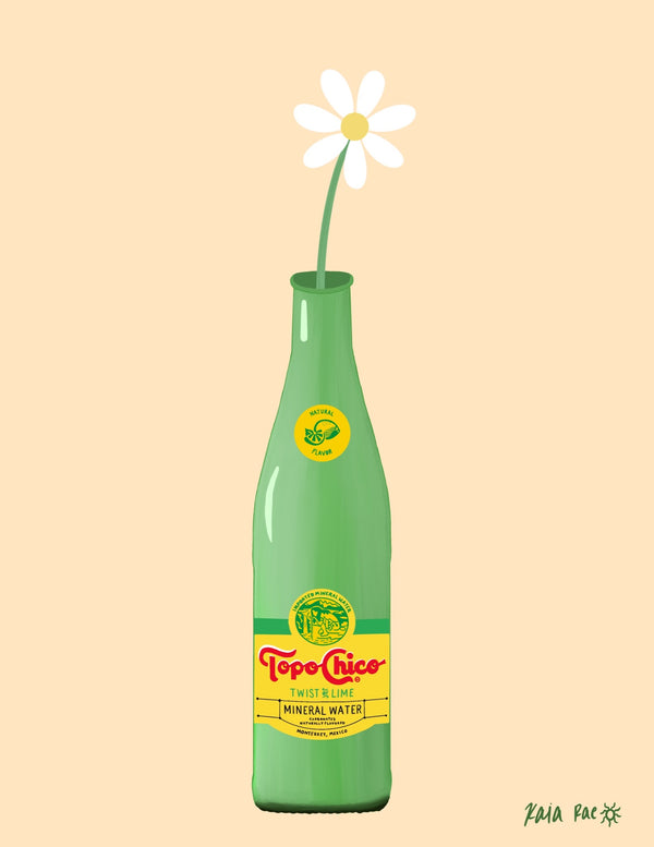 Topo Chico Flower Vase Print - 2