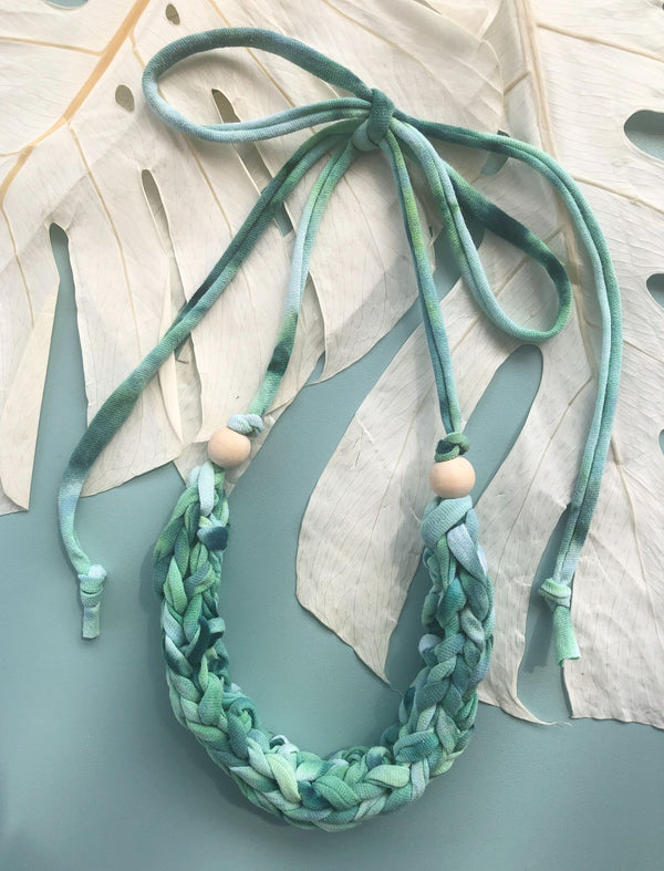 Dyed Hand Knit Necklace - 2