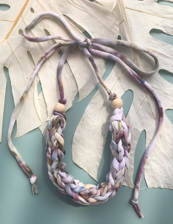 Dyed Hand Knit Necklace - 3