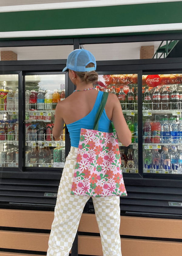 Pink Flower Tote - 1