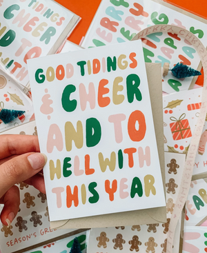 To Hell With This Year Holiday Greeting Card - 1