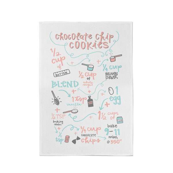 Chocolate Chip Cookies Recipe Tea Towel