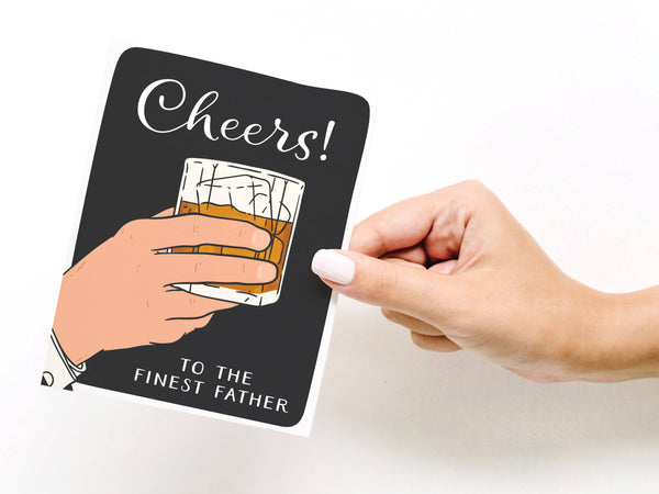 Cheers to the Finest Father Greeting Card - HS